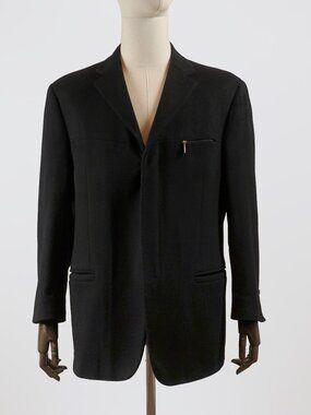 Versace/ Wool Cashmere Zip-Front Blazer/ Classic V2/ Size IT52